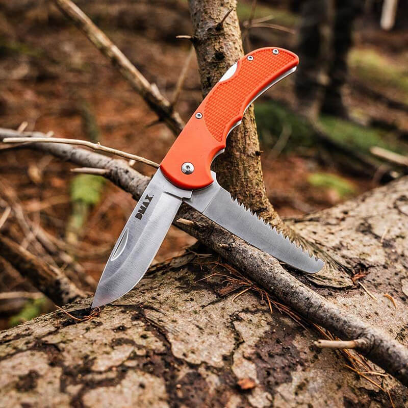 DMAX Hunting Pocket Knife Duo Taschenmesser orange