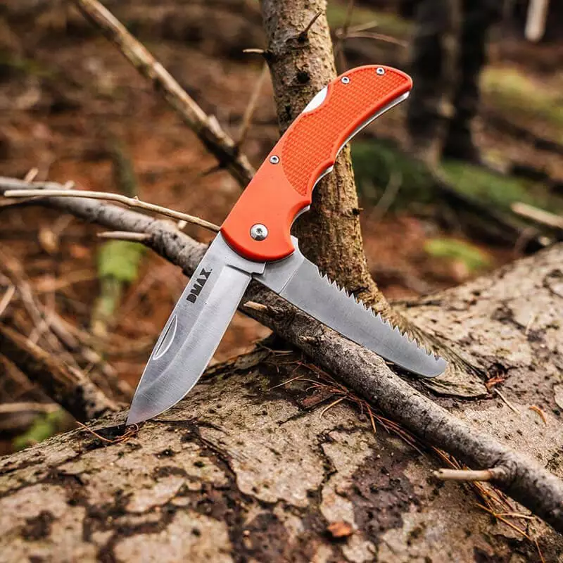 DMAX Hunting Pocket Knife Duo Taschenmesser orange
