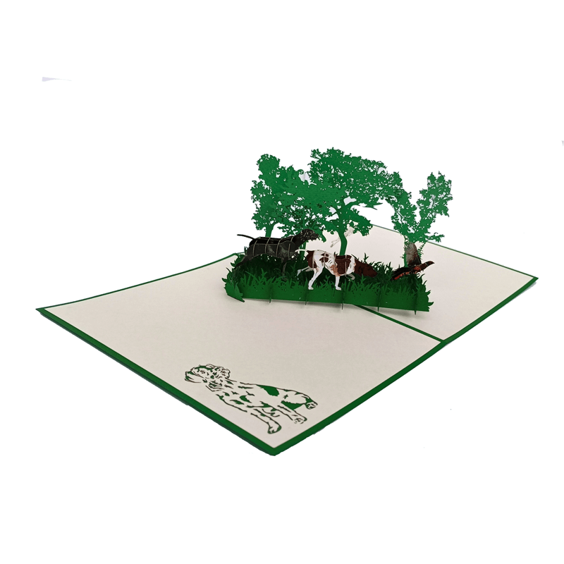 Pop-up-Karte Jagdhunde
