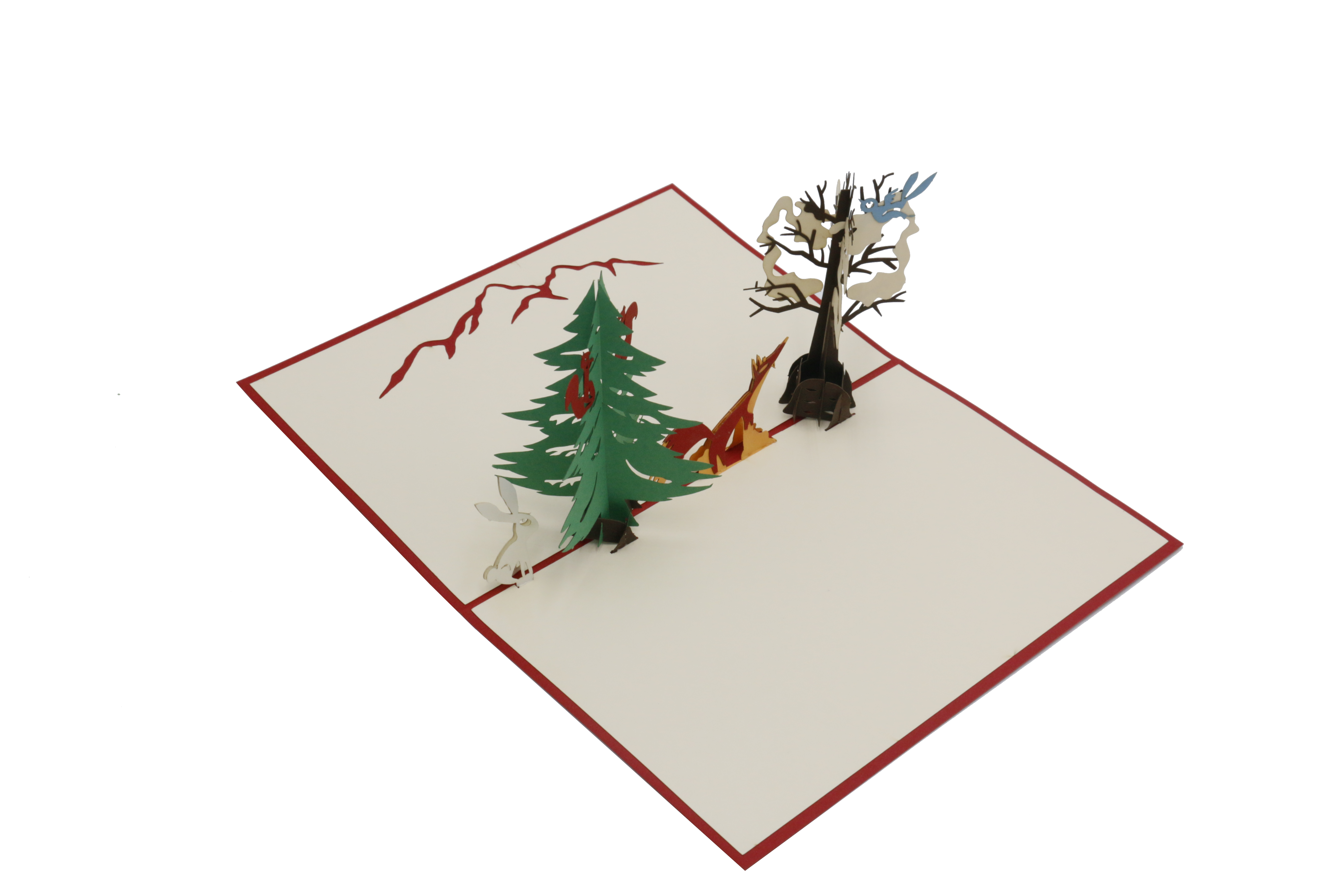 Pop-Up Karte "Winter-Wald"