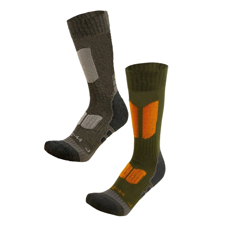 Farm-Land Jagdsocke Basic Oliv-Anthrazit, 2er-Pack