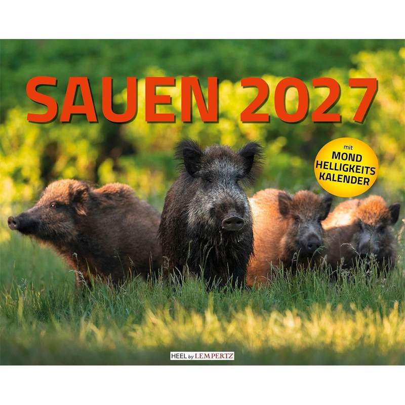 Premium-Kalender "Sauen 2027" mit Mondhelligkeitskalender (inkl. Flaschenöffner)