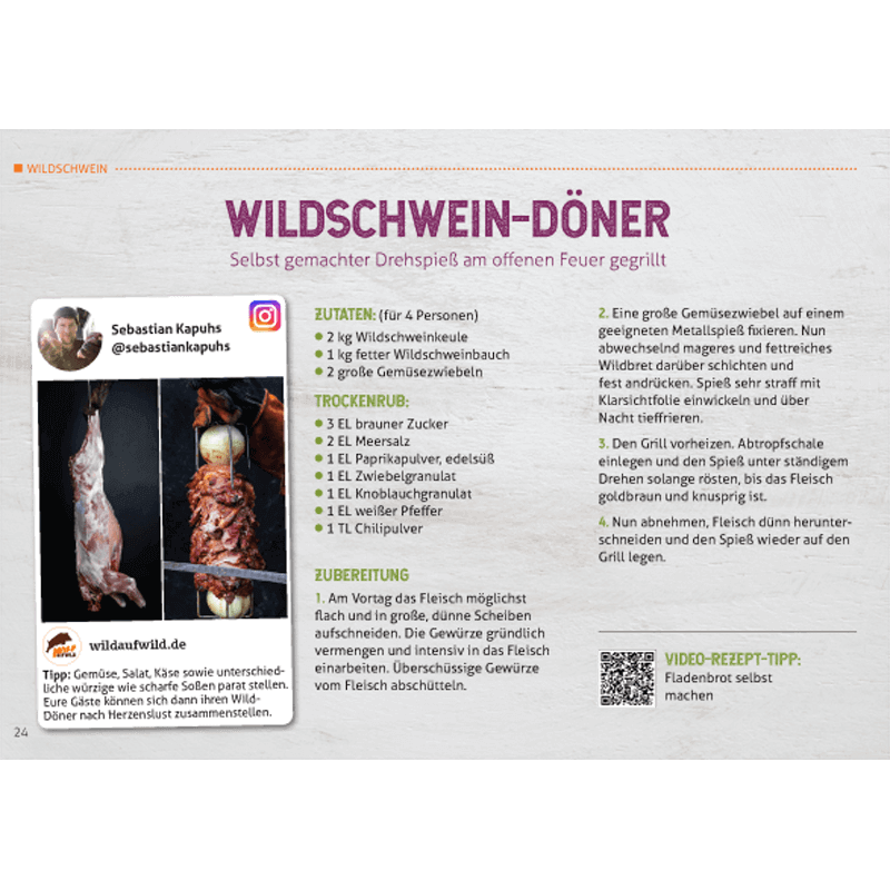 Rezeptbroschüre "Wildes Streetfood" (Wild auf Wild)