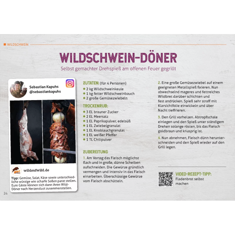 Rezeptbroschüre "Wildes Streetfood" (Wild auf Wild)