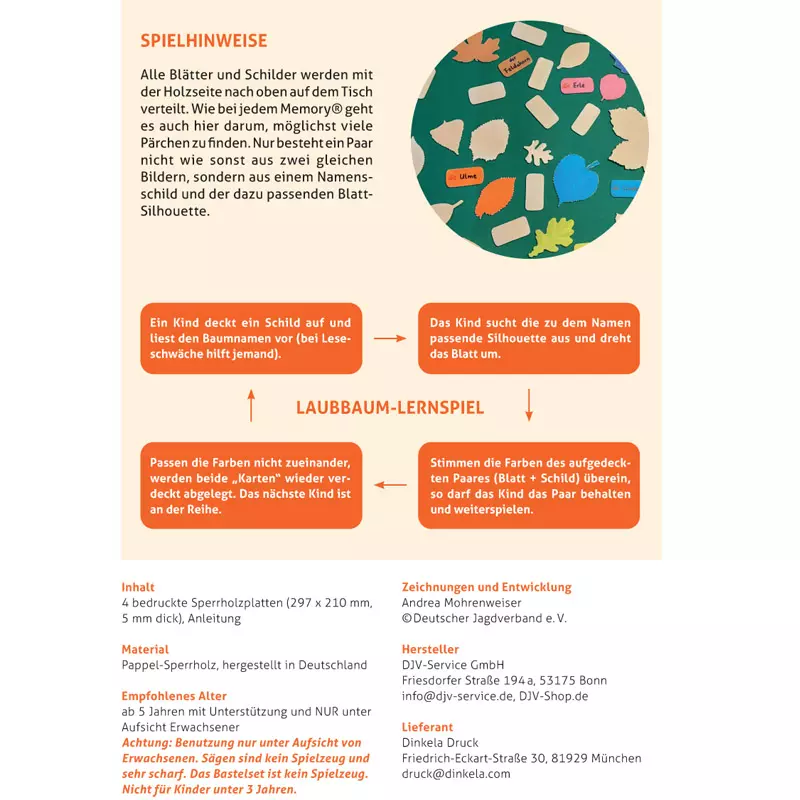 Lernort Natur-Bastelset Baum-Memo-Spiel