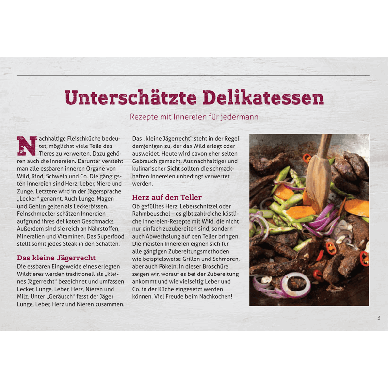 Rezeptbroschüre "Wilde Innereien" (Wild auf Wild)