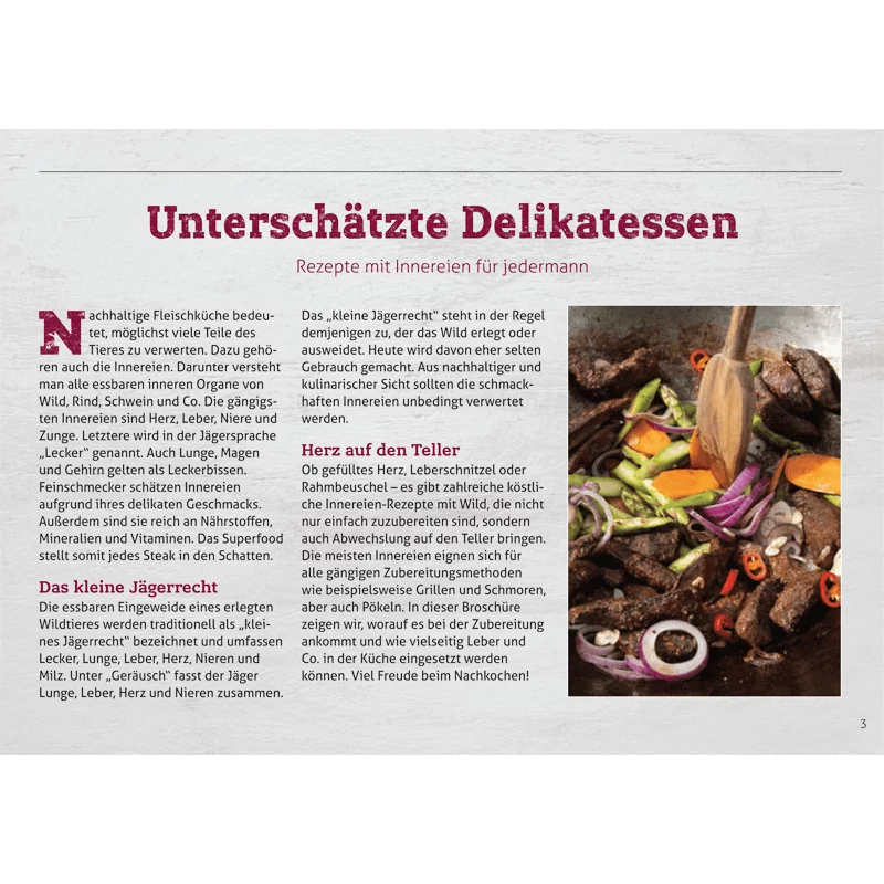 Rezeptbroschüre "Wilde Innereien" (Wild auf Wild)