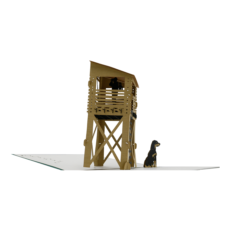 Pop-up-Karte "Hochsitz"