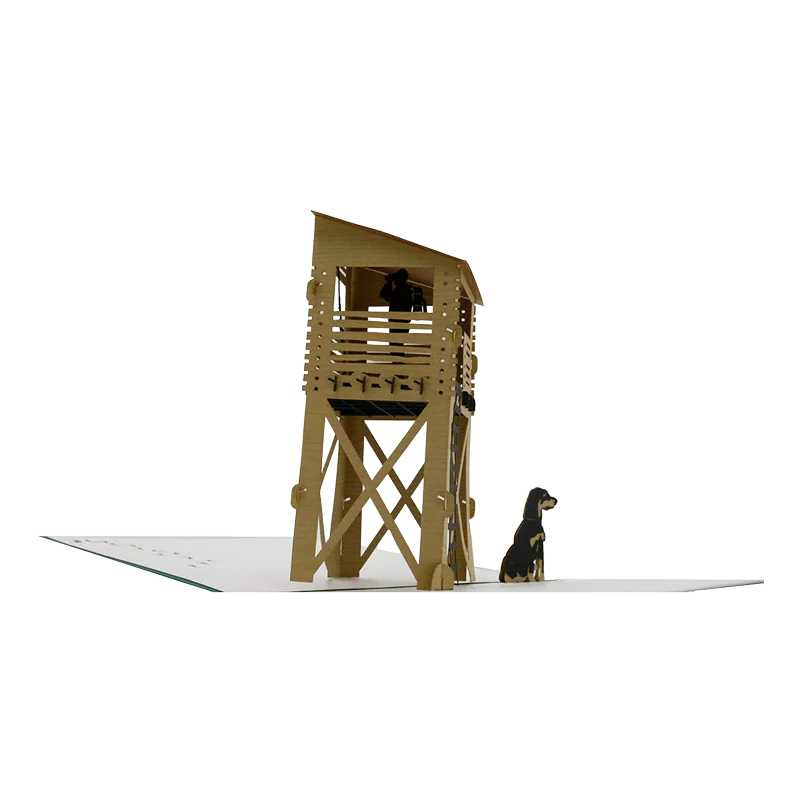 Pop-up-Karte "Hochsitz"