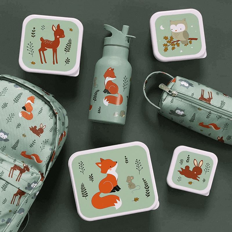 Kinder-Lunchbox 4er Set "Waldfreunde"