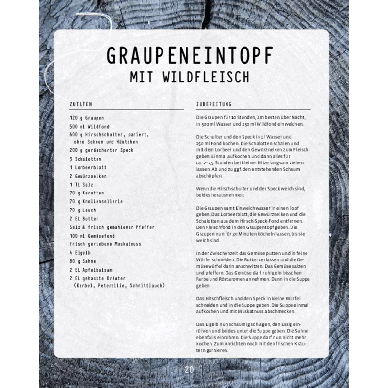 Kochbuch "Schnelle Wildgerichte"