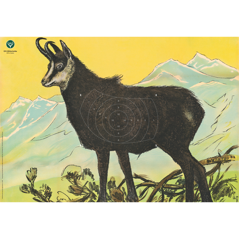 DJV-Wildscheibe Nr. 4 (Gamsbock, 100m)
