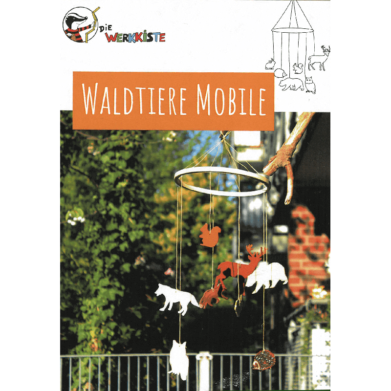 Bastel-Set Laubsägenvorlage "Waldtiere Mobile"