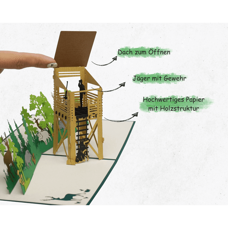 Pop-up-Karte "Hochsitz"
