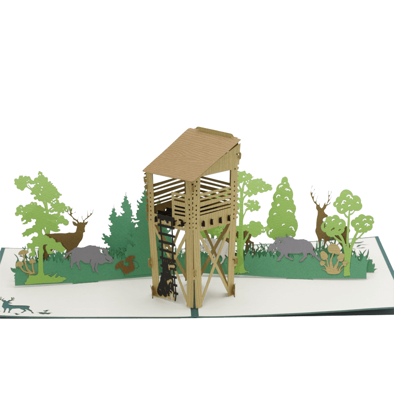Pop-up-Karte "Hochsitz"