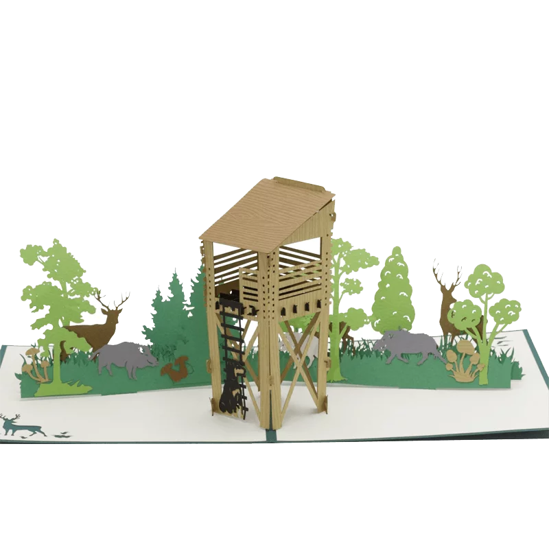 Pop-up-Karte "Hochsitz"
