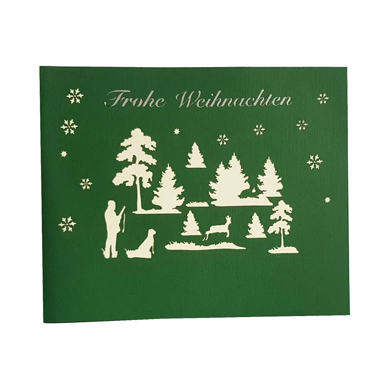 Weihnachtsedition Pop-Up Karte "Hochsitz"