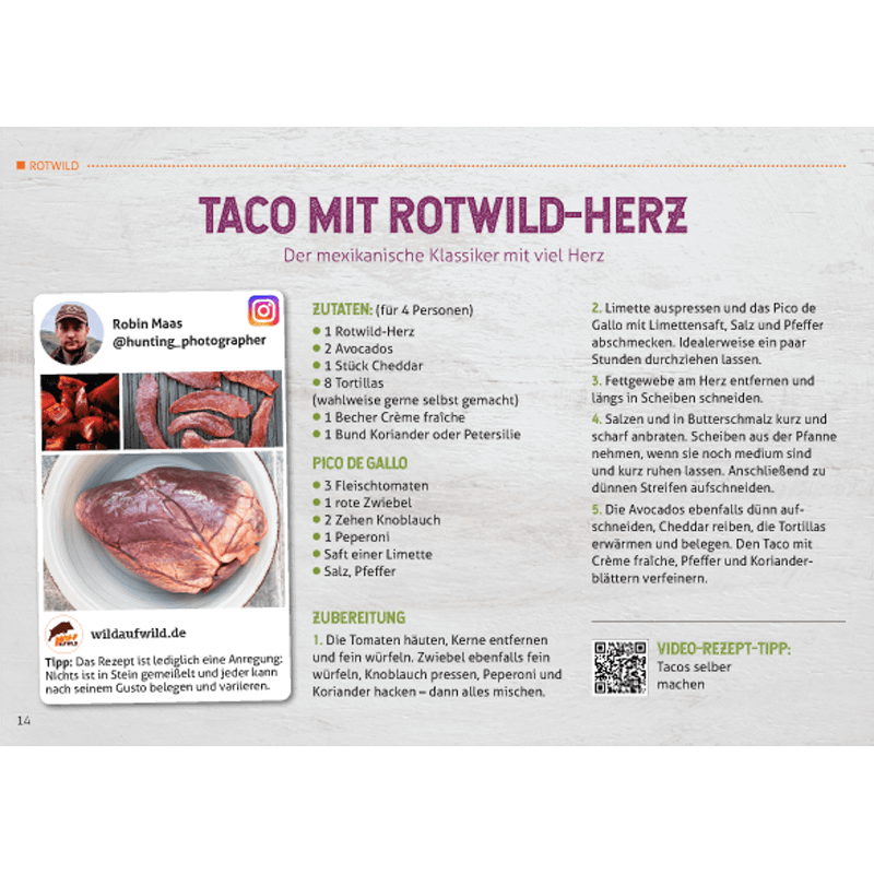 Rezeptbroschüre "Wildes Streetfood" (Wild auf Wild)