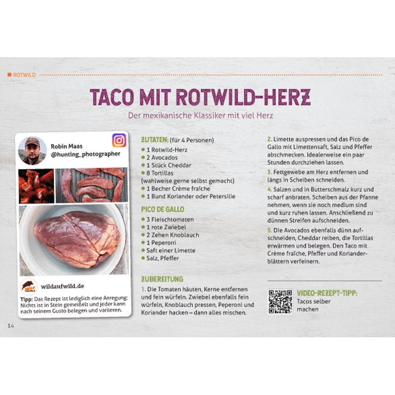 Rezeptbroschüre "Wildes Streetfood" (Wild auf Wild)