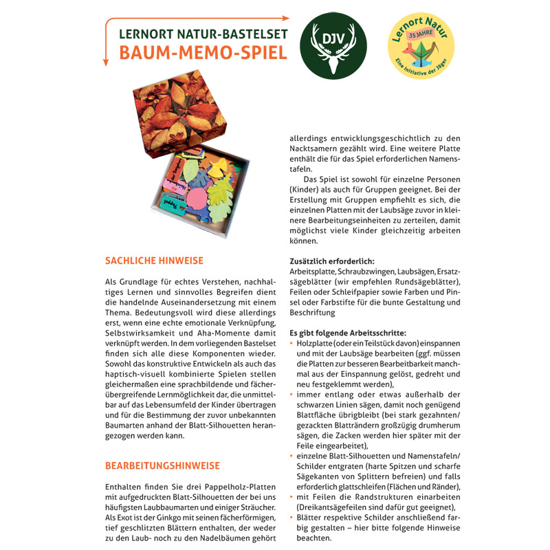 Lernort Natur-Bastelset Baum-Memo-Spiel