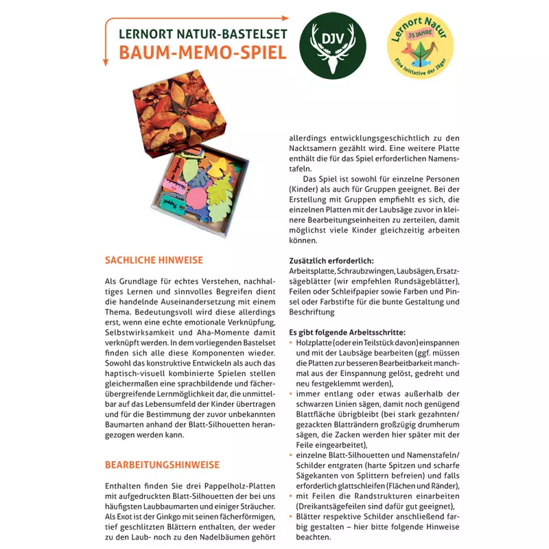 Lernort Natur-Bastelset Baum-Memo-Spiel