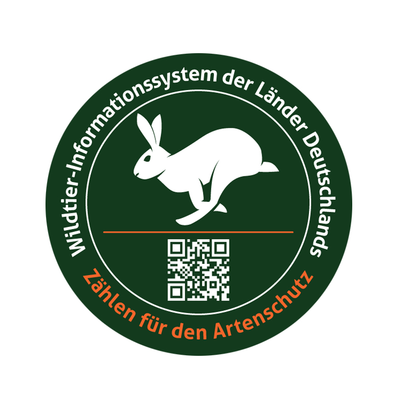 WILD-Aufkleber "Zählen für den Artenschutz" mit QR-Code