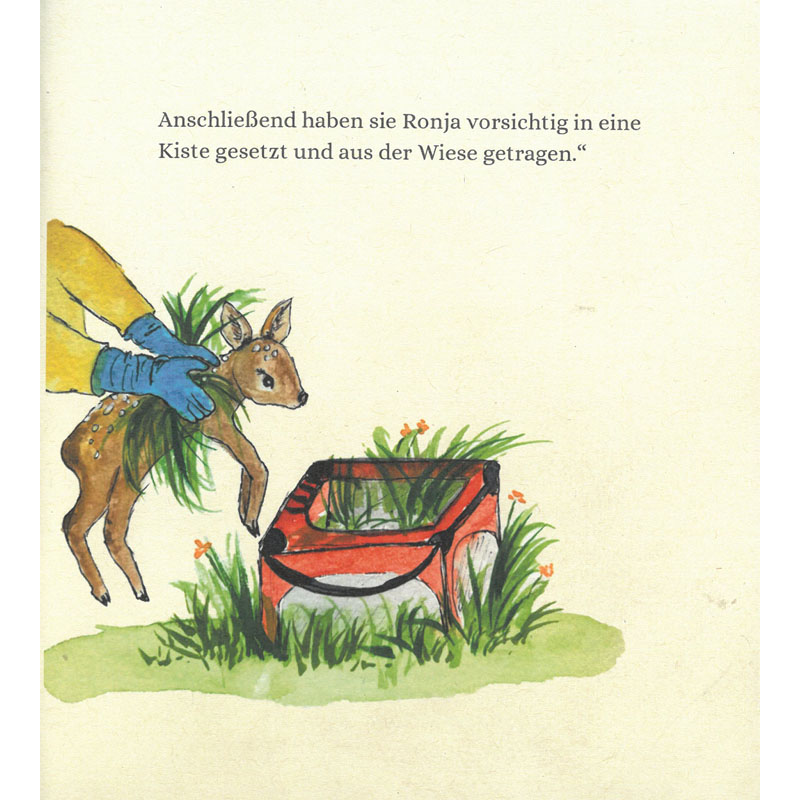 Kinderbuch "Rehkitz Ronja außer Gefahr"