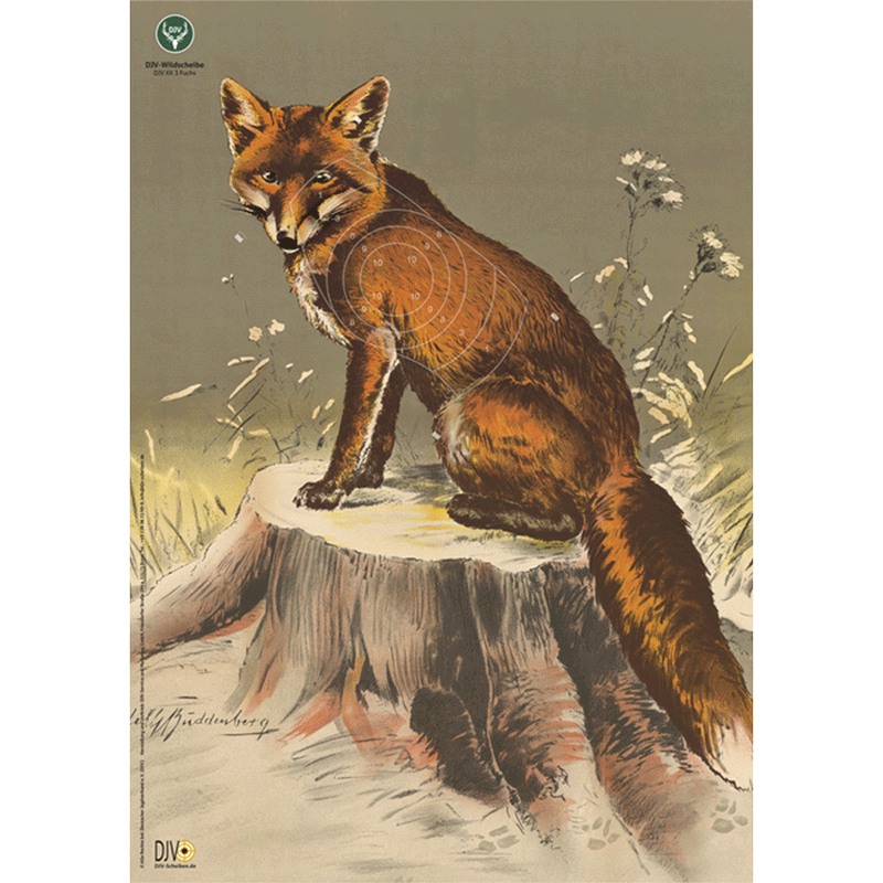 Selbstklebende DJV-Folienscheibe Nr. 3 (Fuchs, 100m)