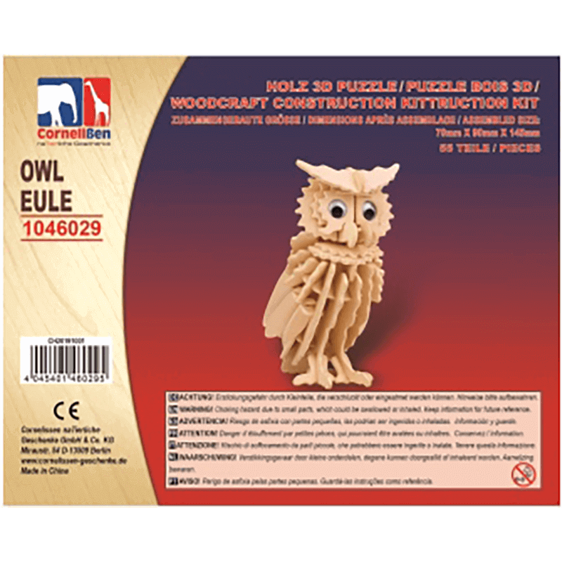 Holz 3D Puzzle Eule