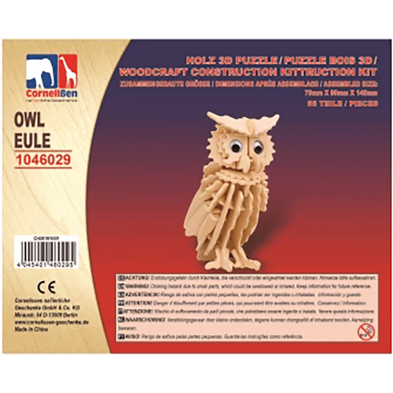 Holz 3D Puzzle Eule