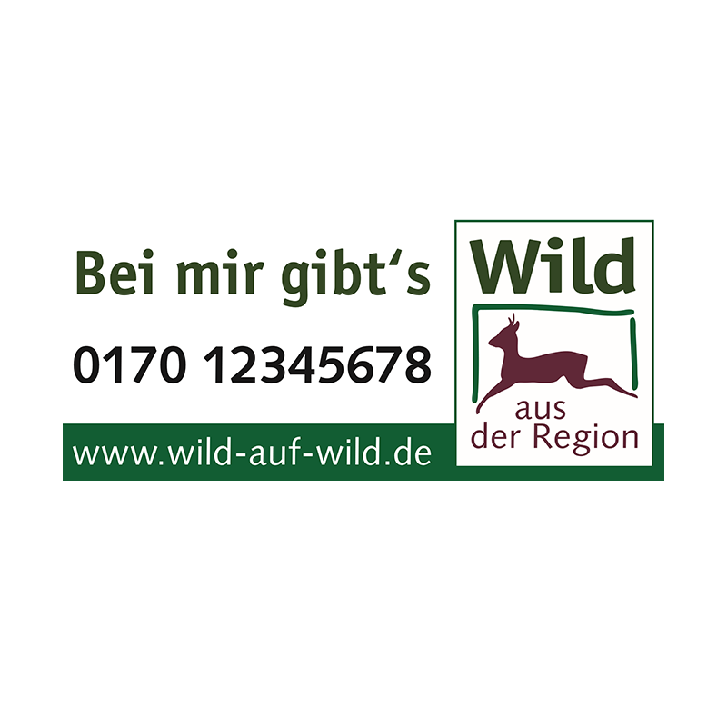 Auto-Magnettafel-Set "Bei mir gibt's Wild"