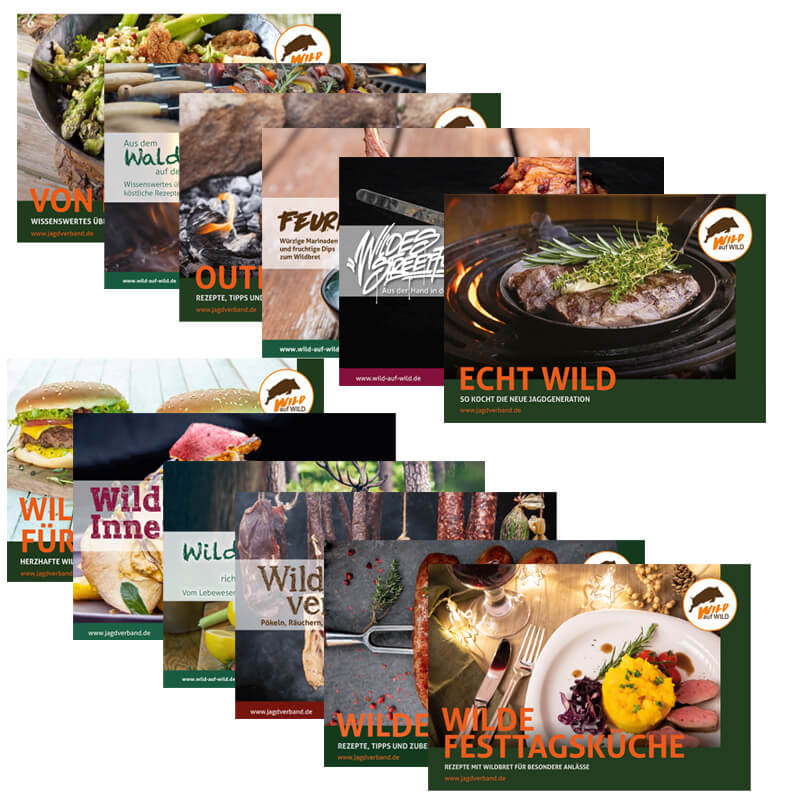 Rezeptbroschüren-Paket "Wild auf Wild" (12 Stück)