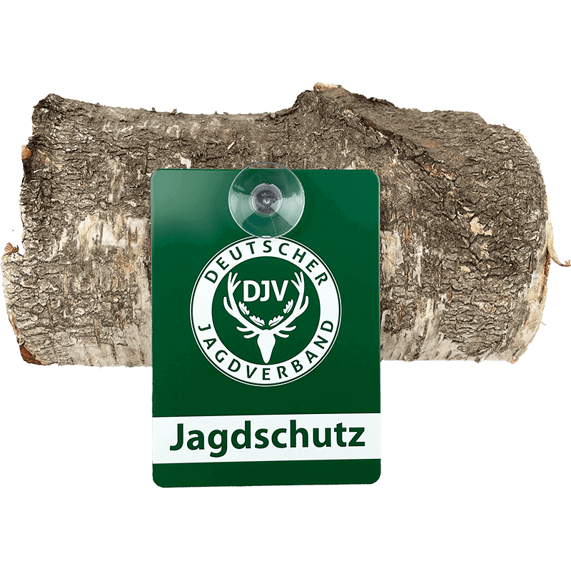 DJV-Autoschild "Jagdschutz" (Aluminium)