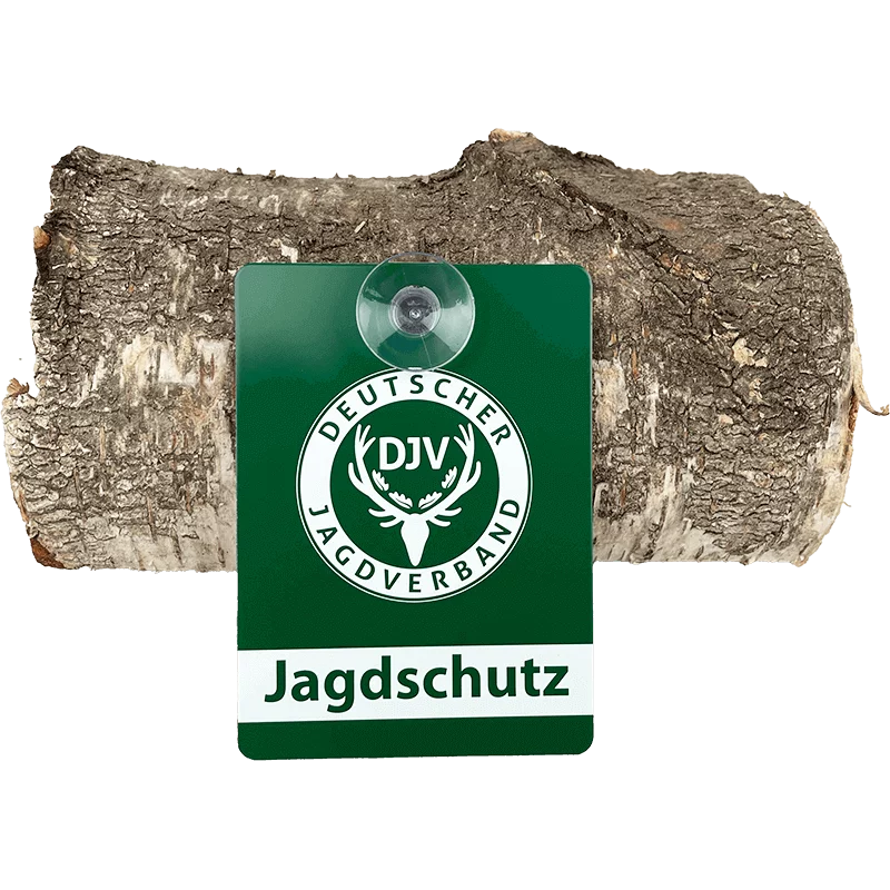 DJV-Autoschild "Jagdschutz" (Aluminium)
