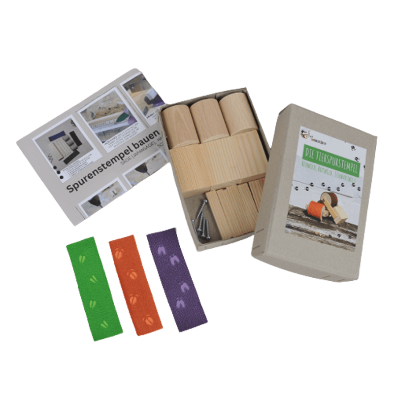 Tierspurstempel 3er-Rollstempel-Set: Fährte Rehwild, Rotwild, Schwarzwild