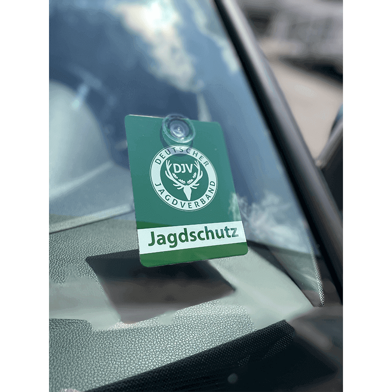DJV-Autoschild "Jagdschutz" (Aluminium)