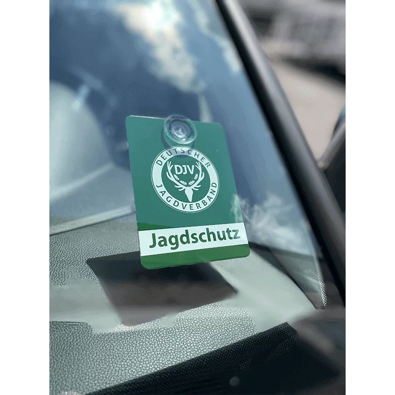 DJV-Autoschild "Jagdschutz" (Aluminium)