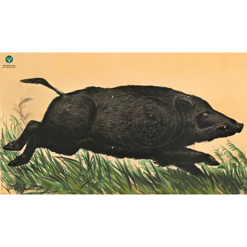 DJV-Wildscheibe Nr. 7 (Flüchtiger Überläufer rechts, 50m)