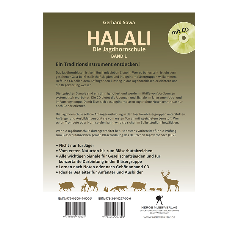 Buch "Halali - Die Jagdhornschule" Band 1, mit CD