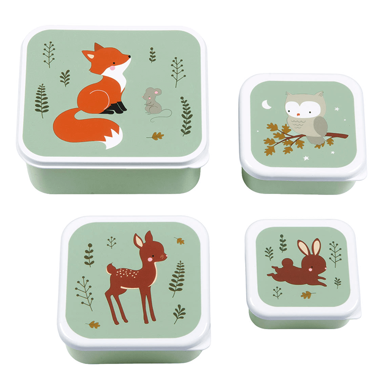 Kinder-Lunchbox 4er Set "Waldfreunde"