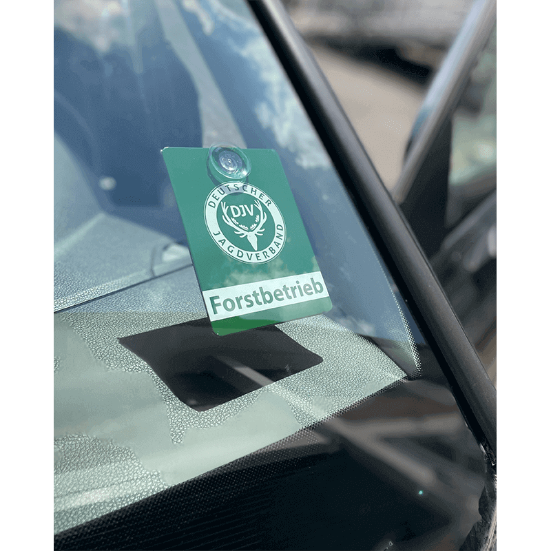 DJV-Autoschild "Forstbetrieb" (Aluminium)