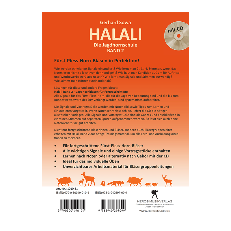 Buch "Halali - Die Jagdhornschule" Band 2, mit CD