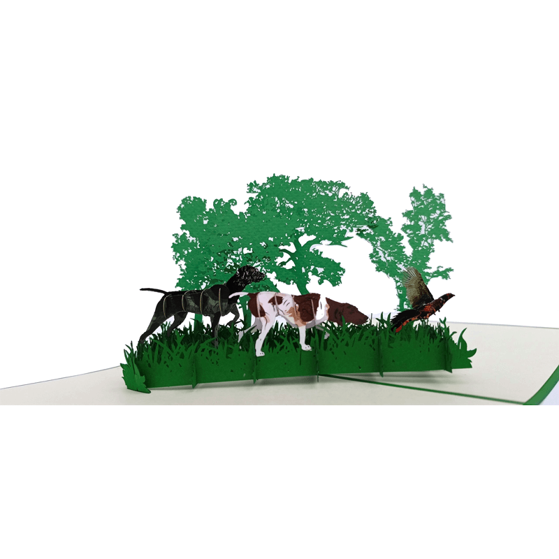 Pop-up-Karte Jagdhunde