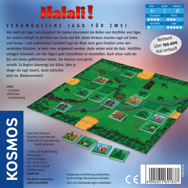 Spiel "Halali! - Vergnügliche Jagd für Zwei"