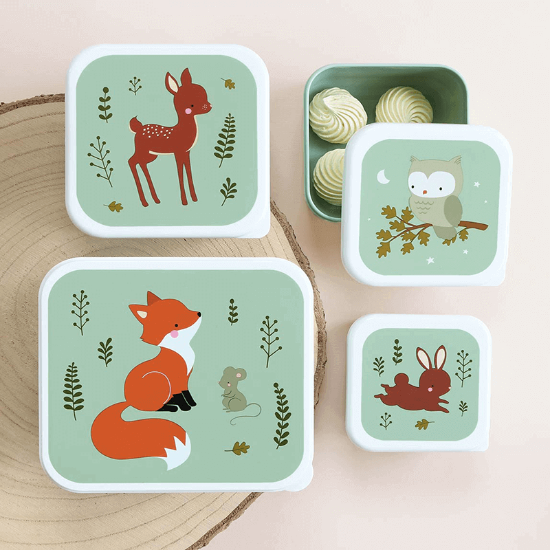 Kinder-Lunchbox 4er Set "Waldfreunde"