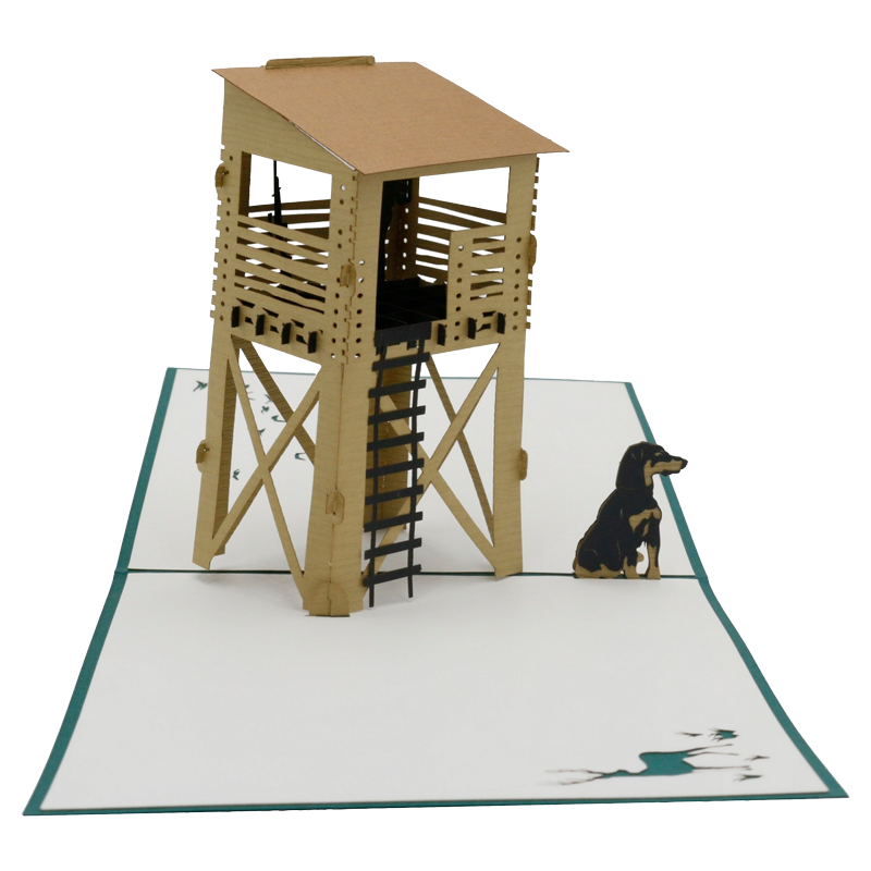Pop-up-Karte "Hochsitz"