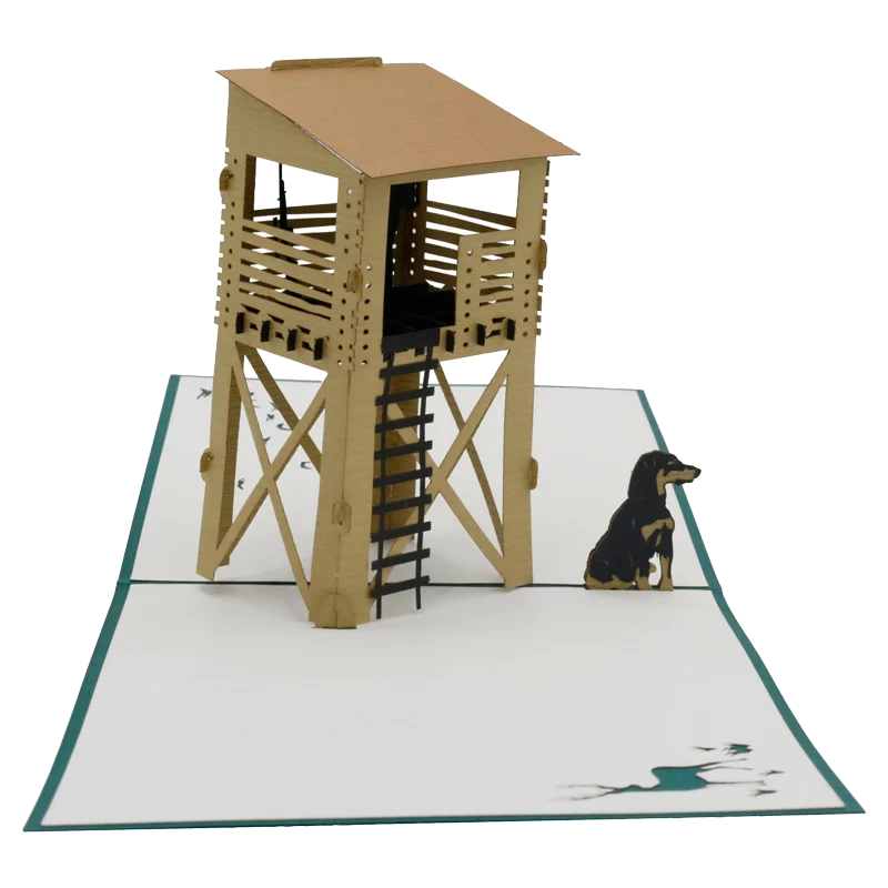 Pop-up-Karte "Hochsitz"