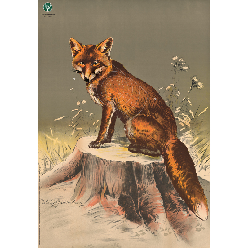 DJV-Wildscheibe Nr. 3 (Fuchs, 100m)