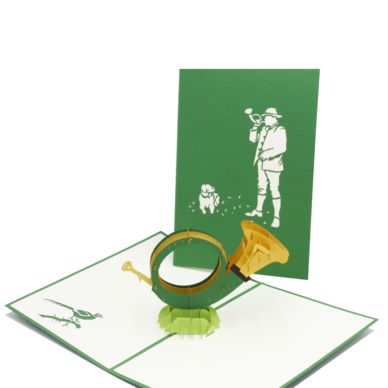Pop-Up Karte "Jagdhorn"