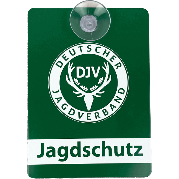 DJV-Autoschild "Jagdschutz" (Aluminium)